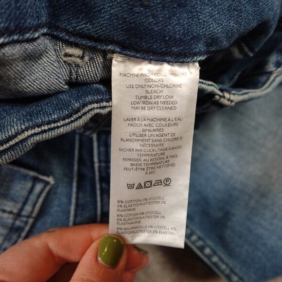 Anthropologie Maeve Jeans 23 Colette Cropped Wide Leg High Rise Denim - Picture 7 of 10